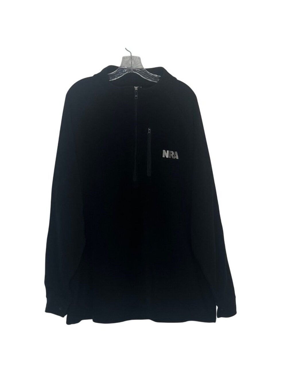 NRA Half Zip Pullover Fleece Shirt Mens 2XL Black